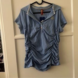 Apple Bottom Jeans Polo Blouse
